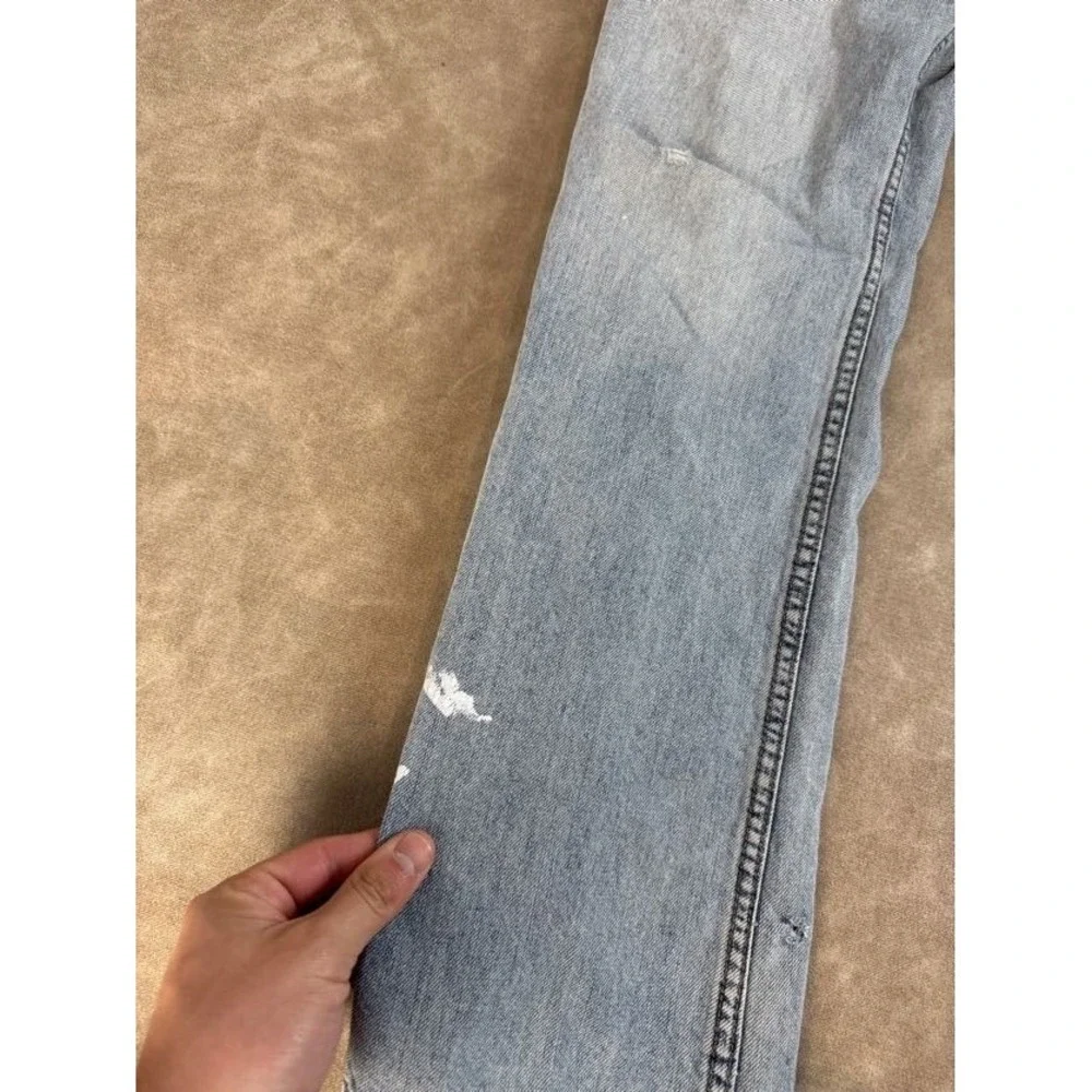 Ecko Unltd Hang Em High‎ Straight Fit Mens Y2K Light Denim Jeans Distress 32x32